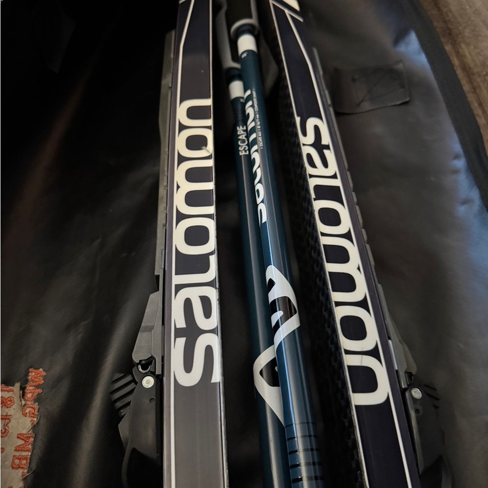 Salomon Black and Blue Ski Poles